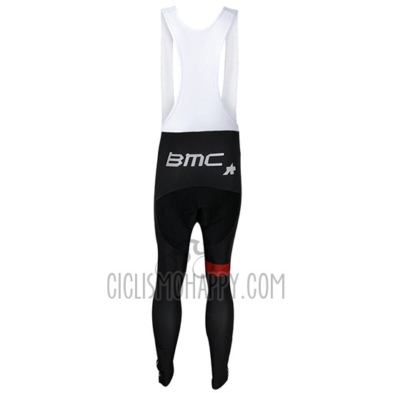 BMC Cycling Jersey Bib Tight 2017 Long Sleeve Red and Green